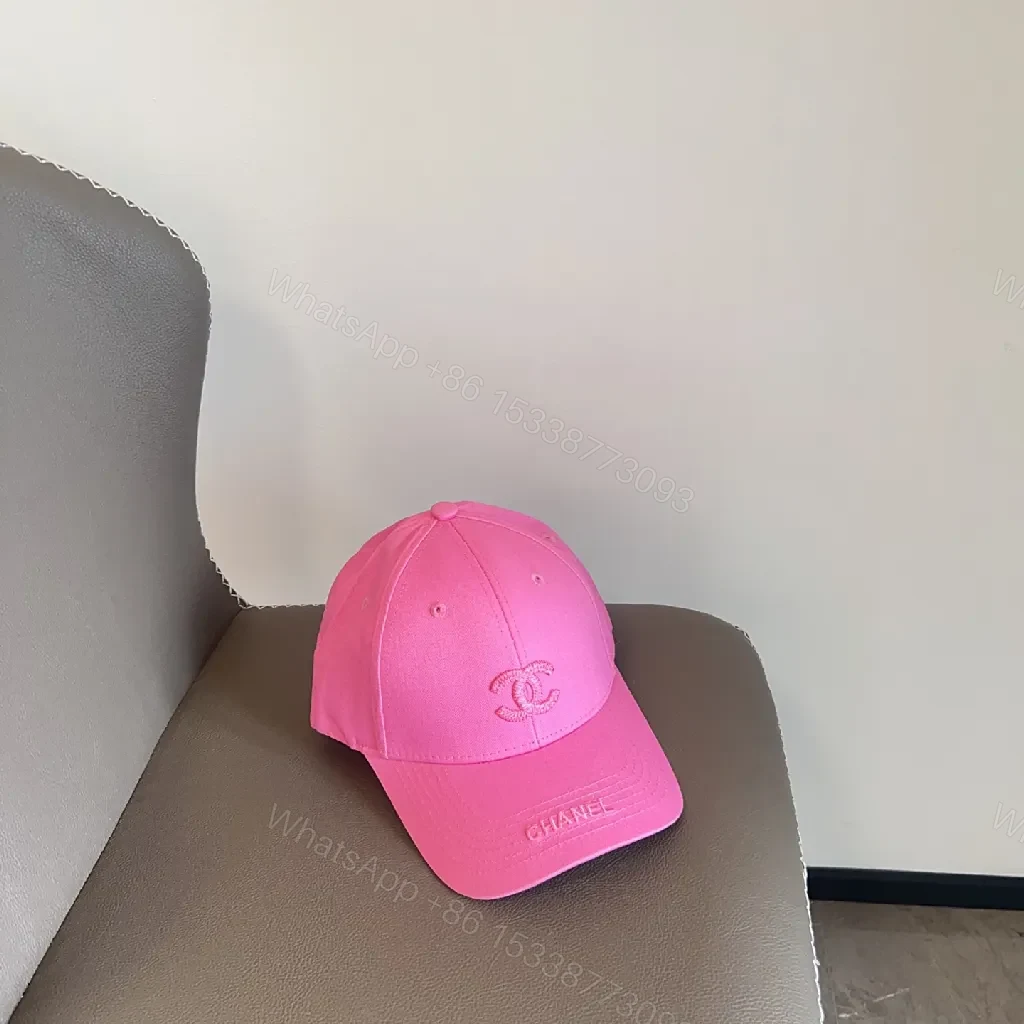 View 2 of Vivid Pink Cap: Premium Cotton-Blend, Embossed Logo, Luxe Everyday Style