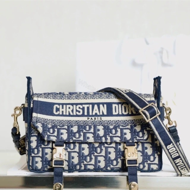 高仿Dior郵差包Oblique印花刺繡小號免檢版 — view 1