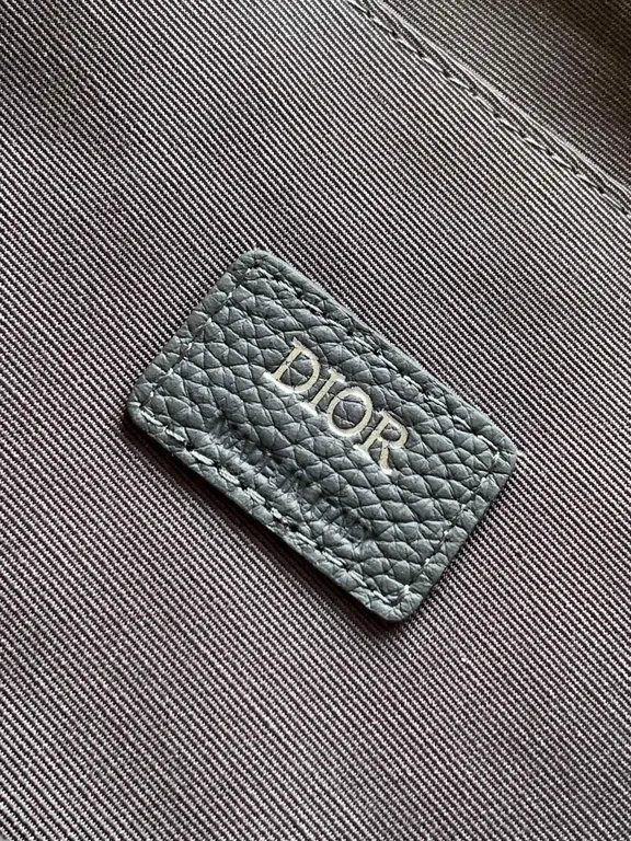 View 2 of Compact Dior Canvas Backpack with Leather Trims
