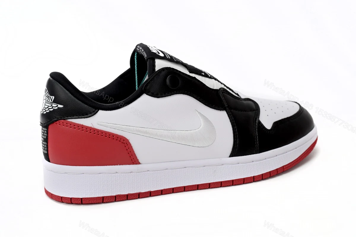 View 7 of Air Jordan 1 Low Slip WMNS Black White Red AV3918-102