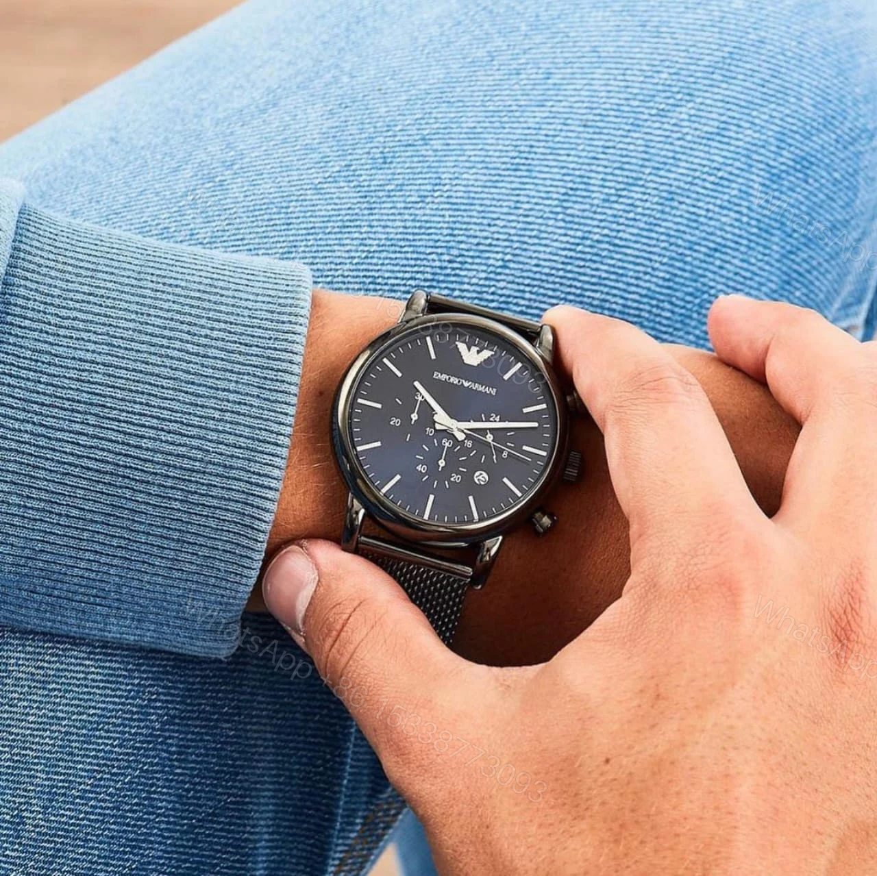 View 3 of First Copy Emporio Armani AR1968 Men’s Luxury Chronograph Watch