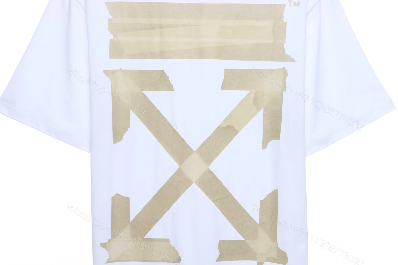 View 6 of Off-White Rubber Strip Arrow Printing White T-Shirt