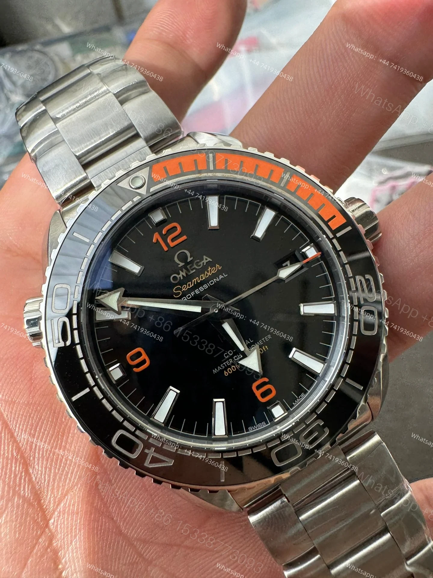 View 6 of Omega Super Clone Seamaster Planet Ocean 600M 215.30.44.21.01.002 43.5mm Black Ceramic Dial Stainless Steel