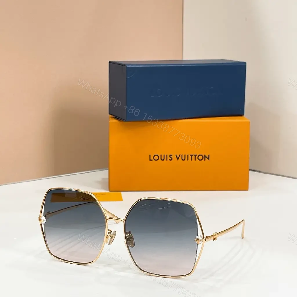 View 9 of Gold-Tone Monogram Sunglasses: Square Oversized Luxe Eyewear