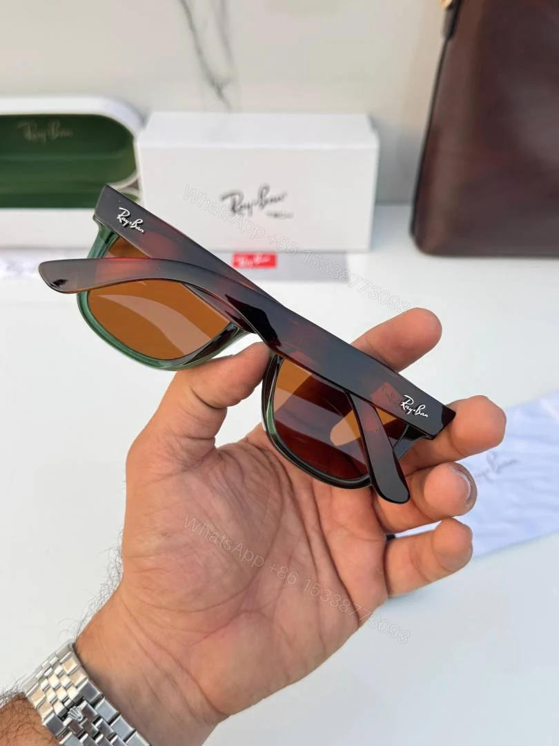 View 4 of First Copy Ray Ban RB0502 Olive Tiger Brown Sunglasses Online India