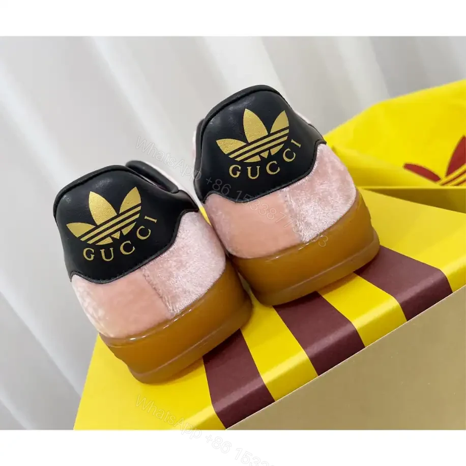 View 6 of GUCCI X ADIDAS GAZELLE SNEAKERS IN PINK VELVET – GC184