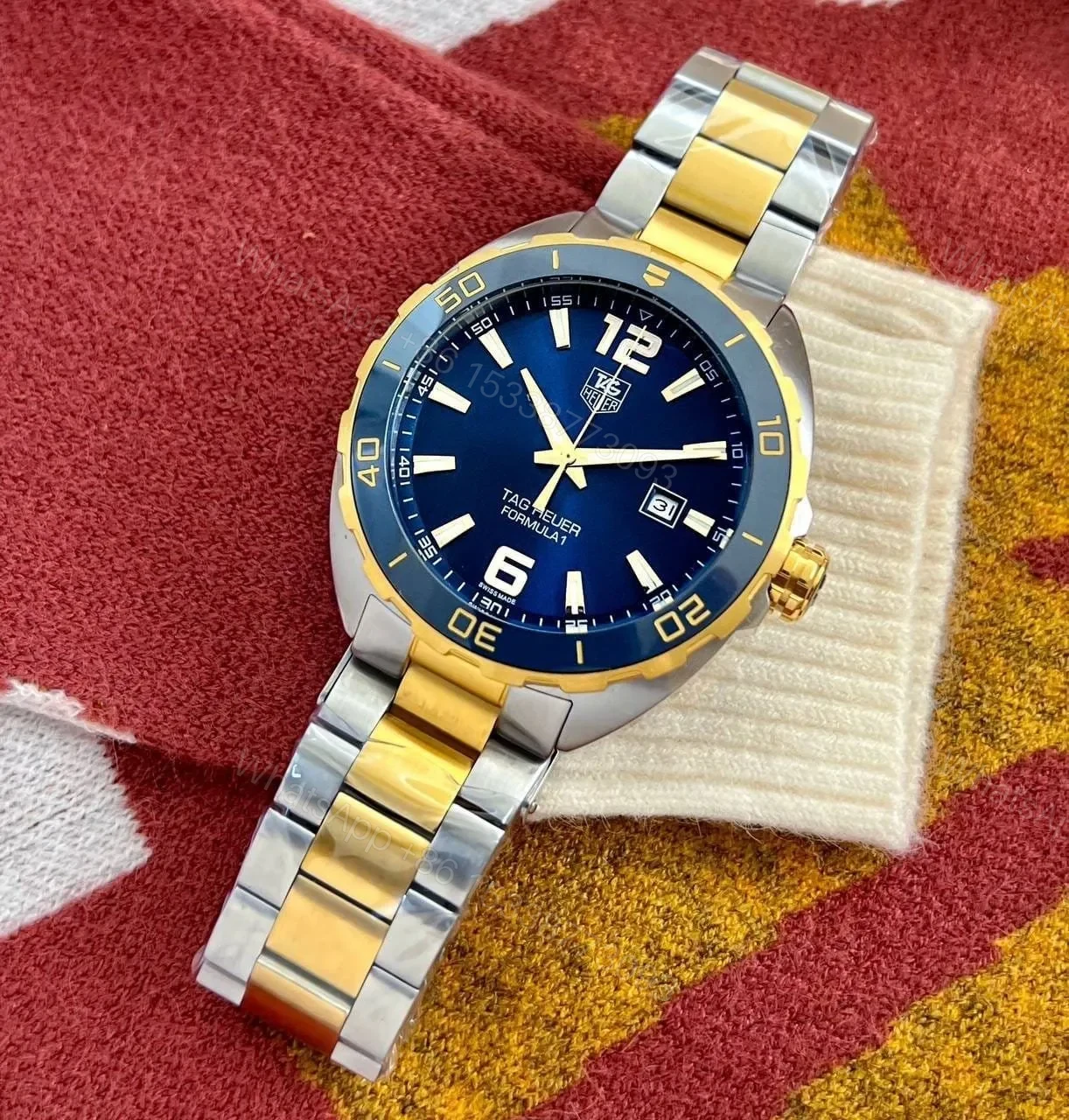 View 2 of TAG Heuer Formula 1 Automatic Blue Two-Tone