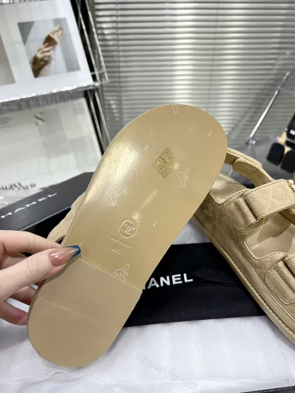 View 5 of Beige Quilted Sandals: Luxury Comfort, All-Day Wear
