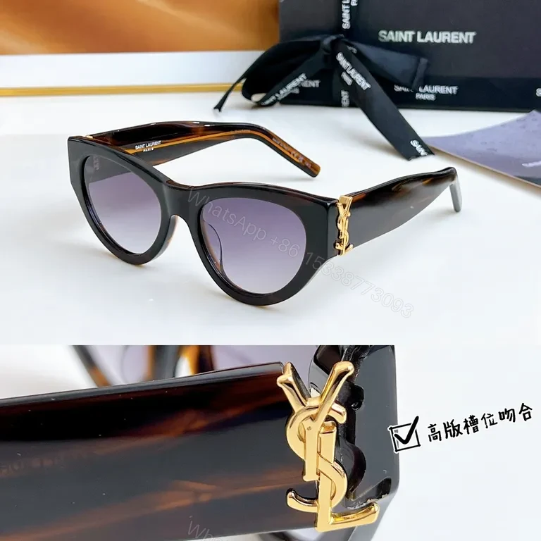 View 6 of Chic Cat-Eye Sunglasses: YSL-Inspired, UV400, Luxury Frame
