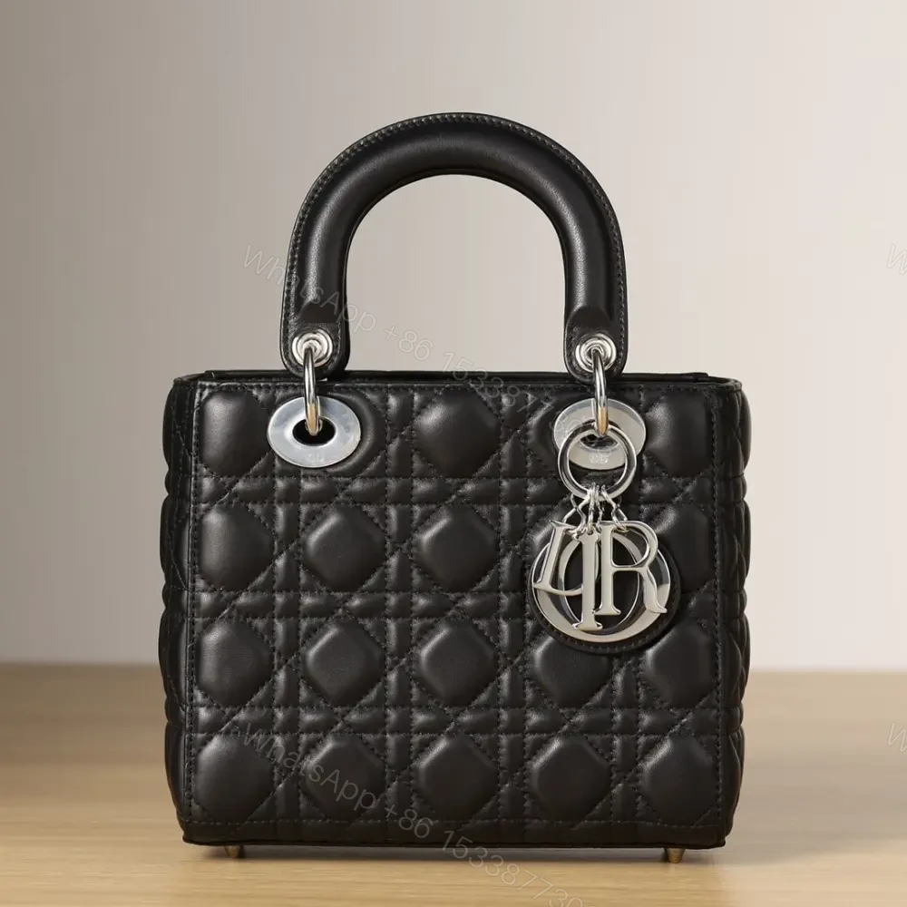 View 3 of 高仿Dior*LadyDiorMyABCDior系列小羊皮黑色手袋