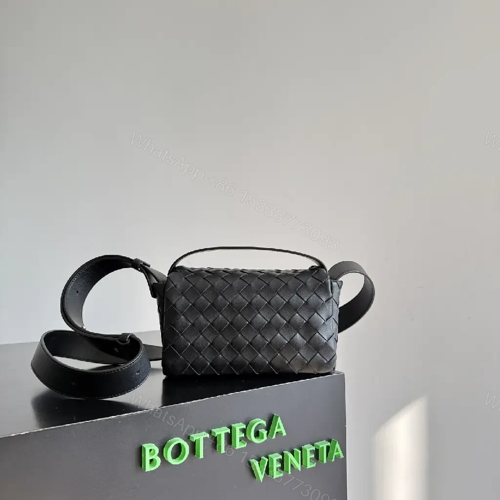 View 10 of Compact braided leather crossbody bag — timeless everyday luxury