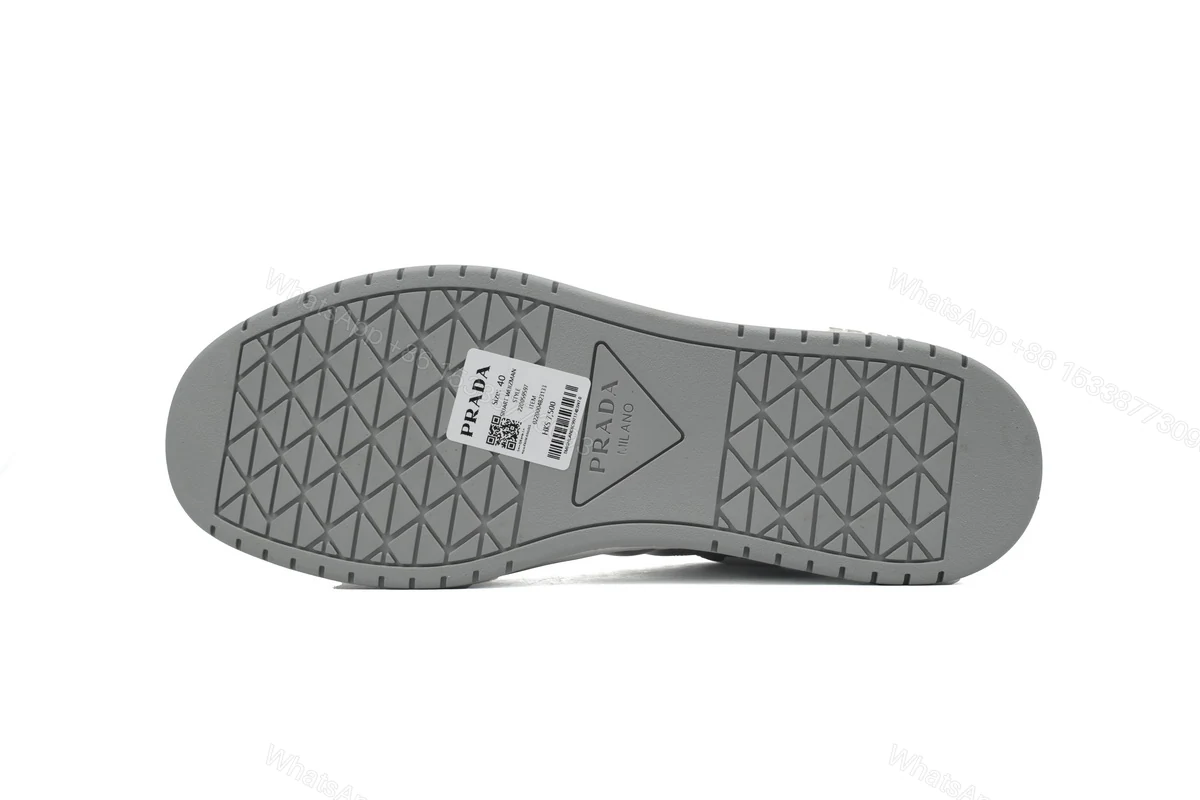 View 4 of Prada Downtown Low Sneakers Grey White