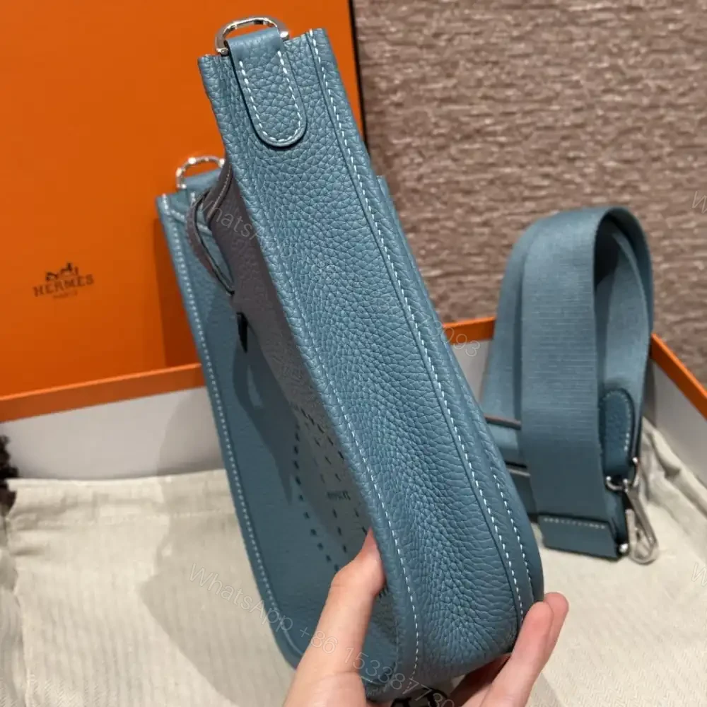 View 4 of 高仿Hermes*Evelyne23系列H087941CKU2牛仔藍銀扣純手工