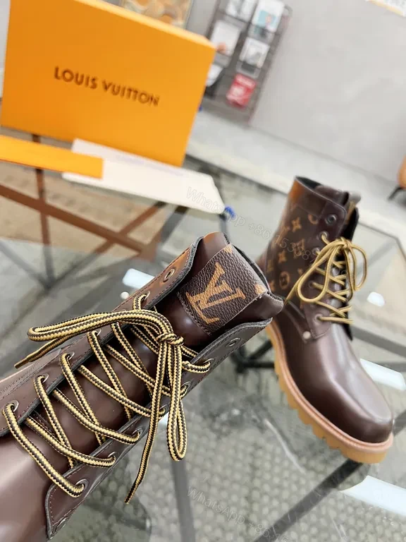 View 4 of Rich Leather Boots - Lux LV-Style, All-Season Comfort Boots