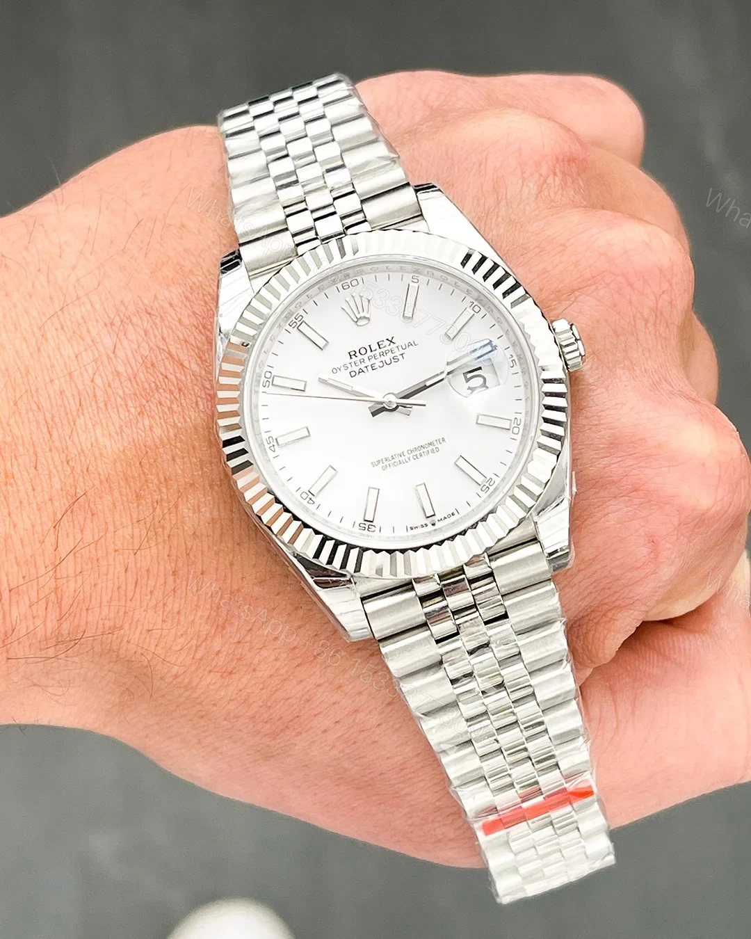View 5 of Replica Rolex Datejust White Dial 126334 Jubilee Flutted 41 mm