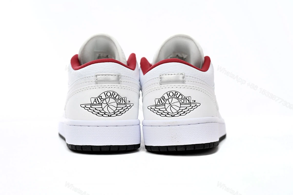 View 4 of Air Jordan 1 Low All-white Red 553560-164