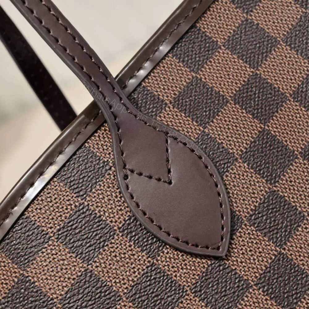 View 5 of Louis Vuitton Neverfull MM Damier Ebene Cerise Red And Brown 32Cm N40599