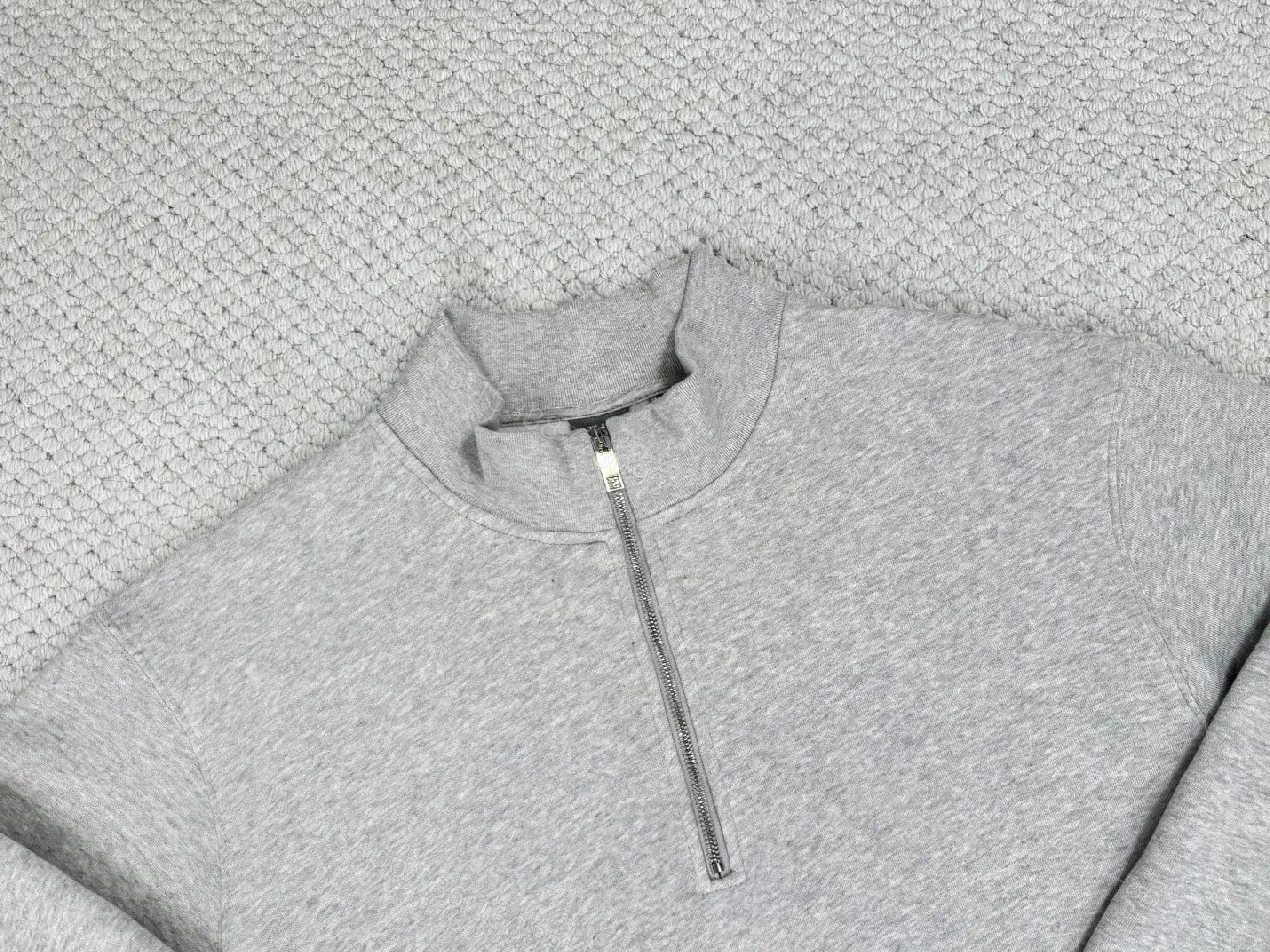 View 9 of Cozy Fleece Zip Pullover: Minimalist Luxury, Gray, Unisex