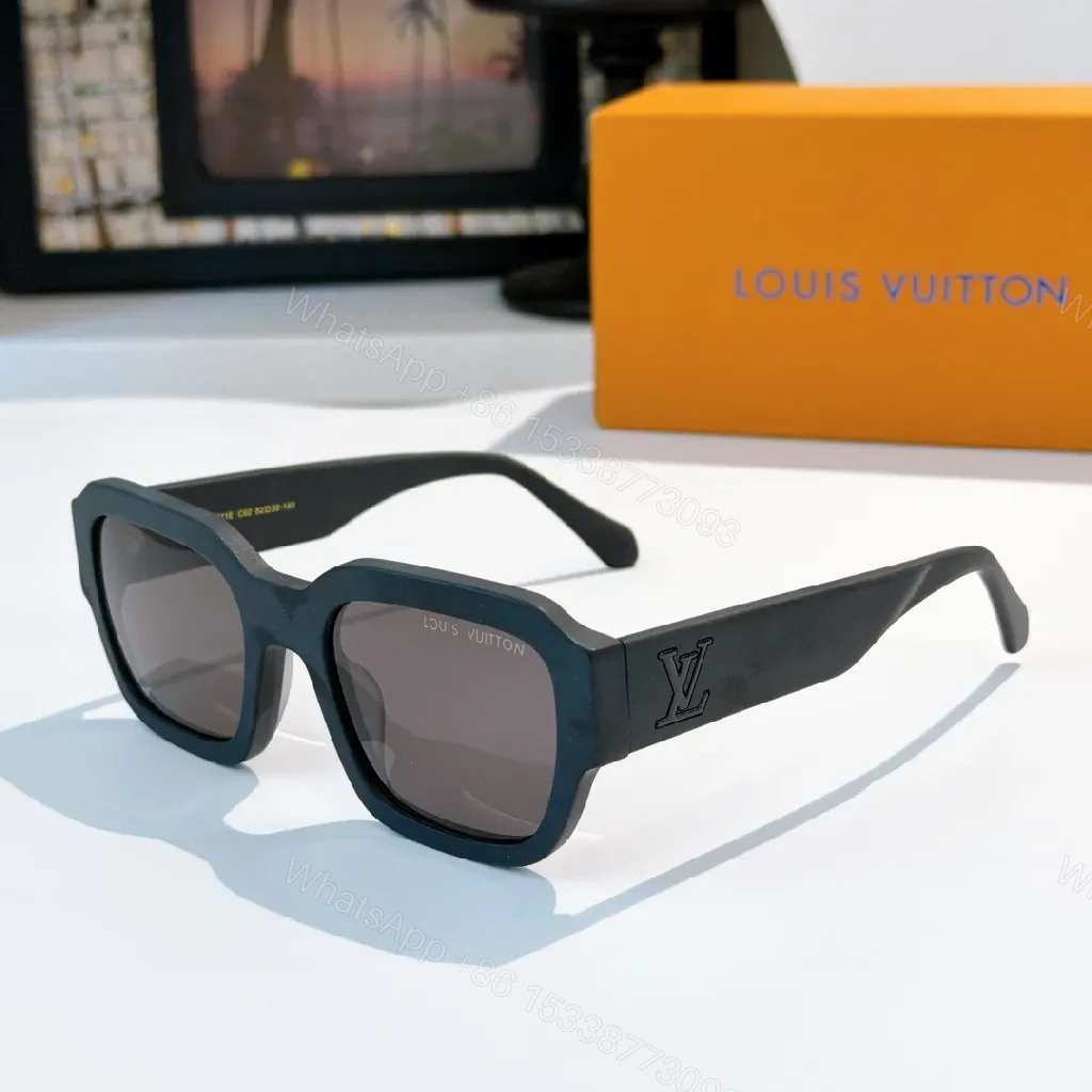 View 8 of Bold Tortoishell Sunglasses with LV Detail: Everyday Luxury Elevation