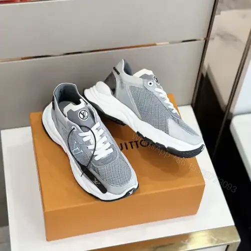 View 3 of LOUIS VUITTON RUN 55 SNEAKERS IN GREY – LSVT357