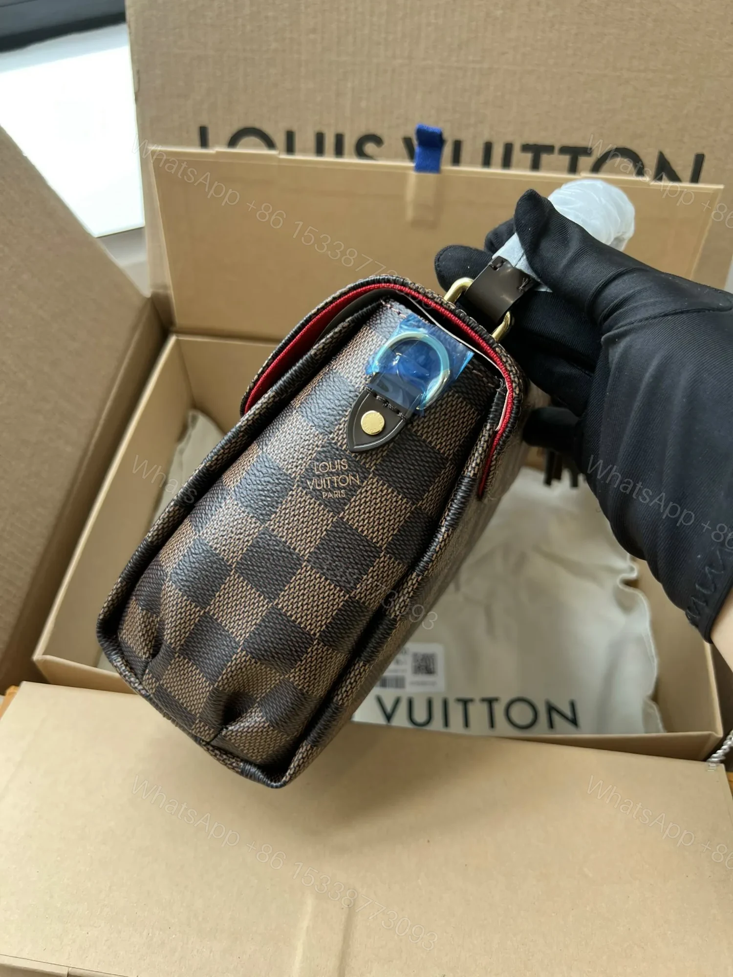 View 7 of Louis Vuitton LV Croisette Like Auth Brown Handbags 25.5cm
