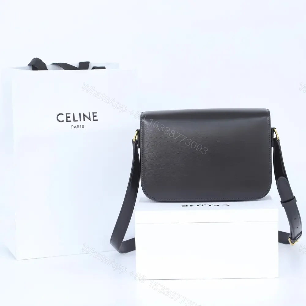 View 2 of 高仿Celine*Triomphe系列手袋187363黑色中號免檢版