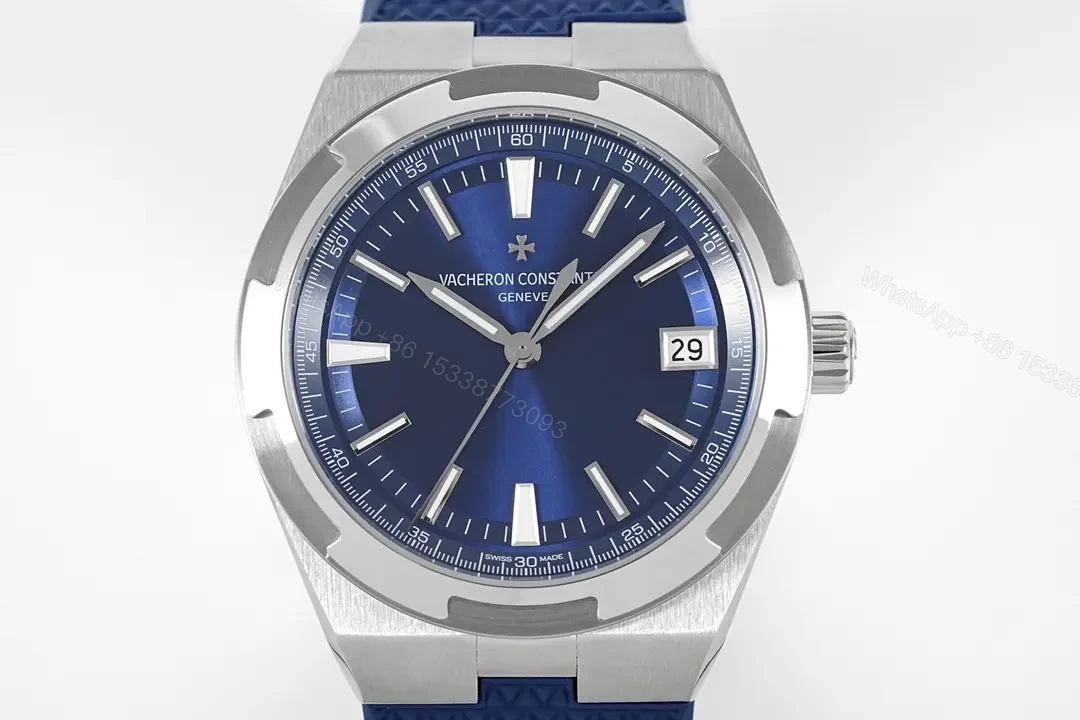 View 4 of 8F Factory Vacheron Constantin Overseas Blue Dial Stainless Steel Watch with Interchangeable Strap System