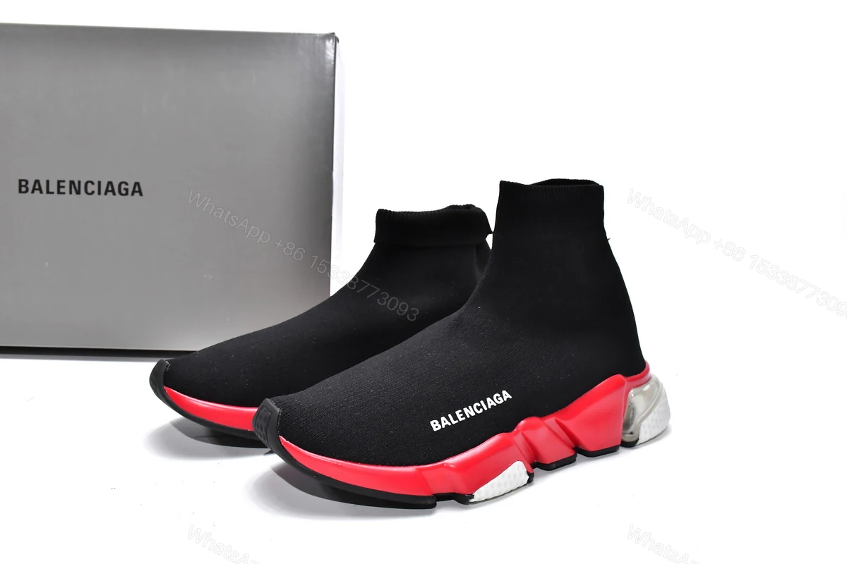 Balenciaga Speed Trainer Black Red — view 2