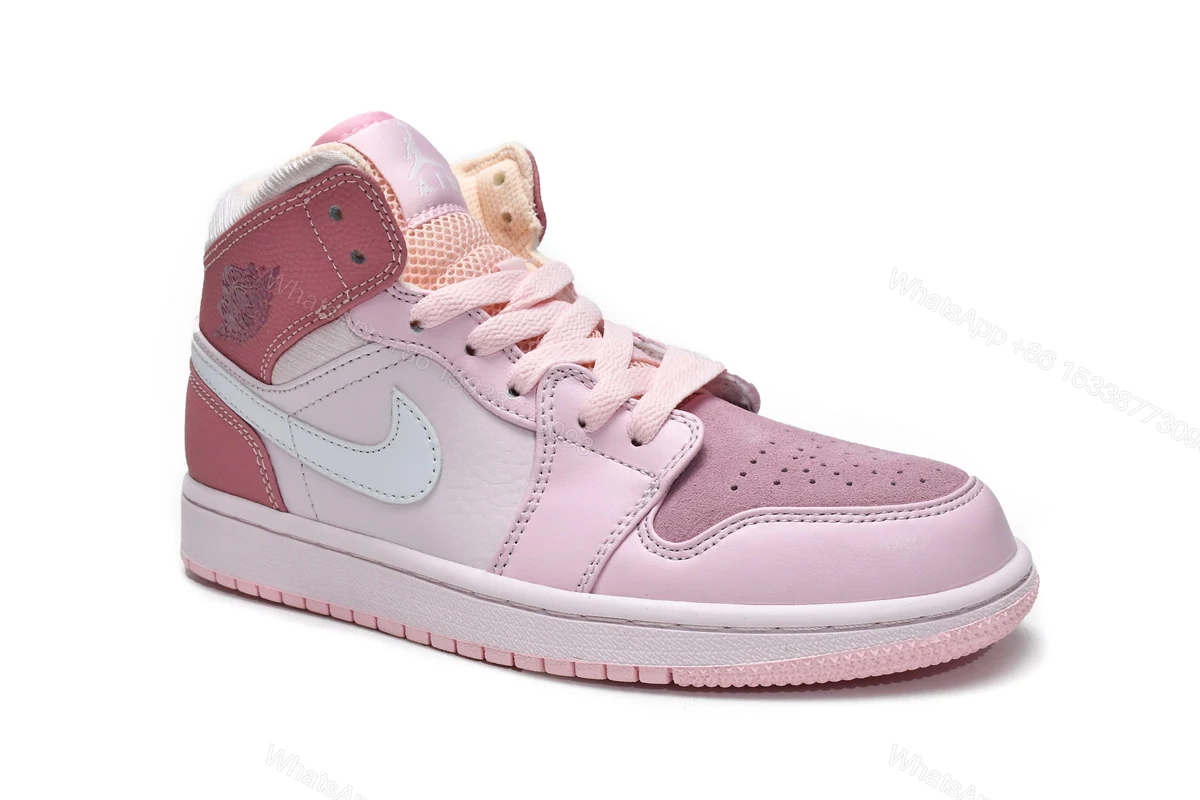 View 2 of Air Jordan 1 Mid Digital Pink (W) CW5379-600