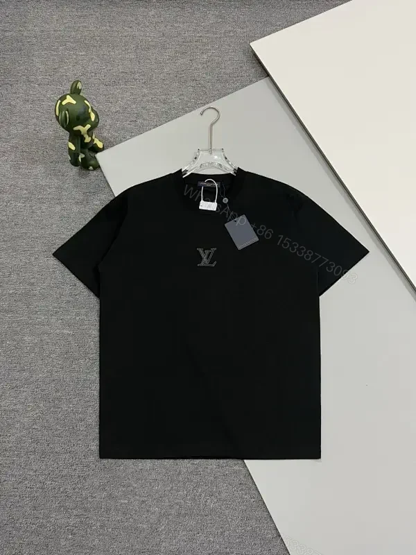 Premium Black Tee — Discreet Logo, Soft Cotton Blend, Structured Fit — view 1