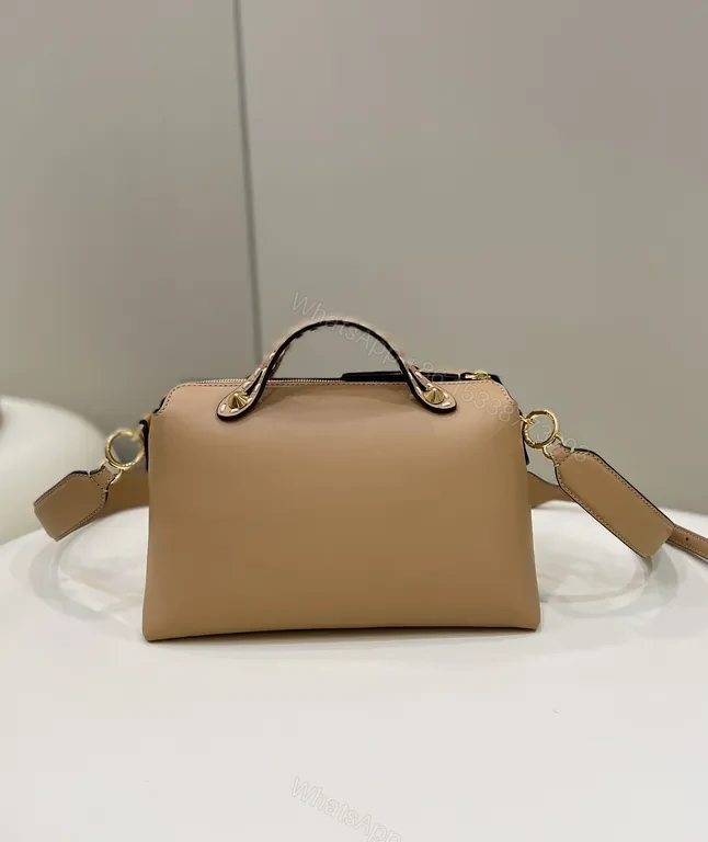 View 5 of Bold Fendi Logo Compact Leather Handbag - Luxury Everyday Style