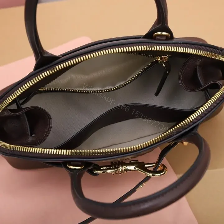 View 9 of 高仿miumiu*Aventure系列5BB169手提包石楠木色小號免檢版