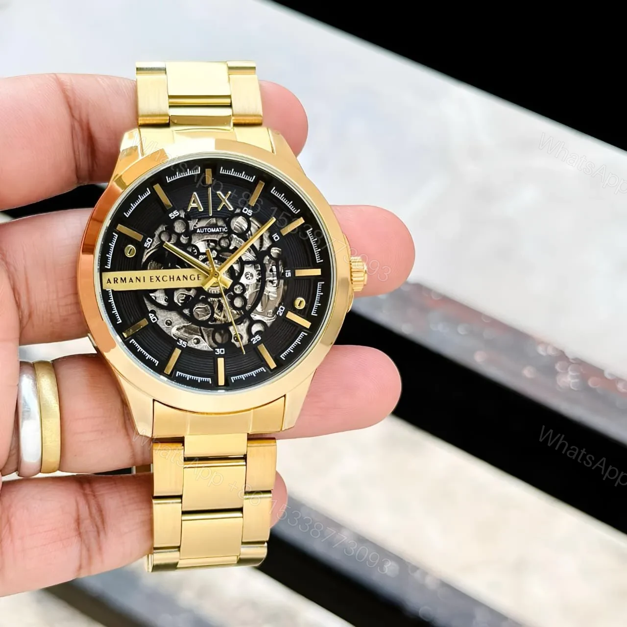 View 2 of A/X Hampton Automatic Skeleton Dial