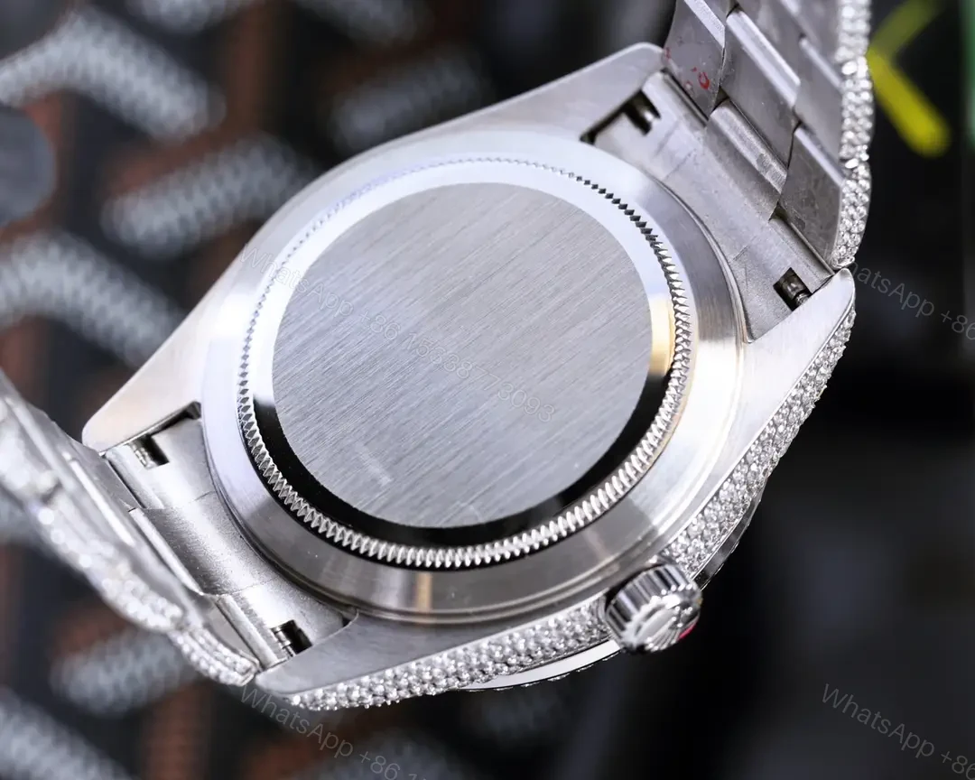 View 7 of Rolex Sky-Dweller replica 42MM Prestigious Full Diamond Steel Bracelet Edition RG-SKYDWELLER-FULLDIAMOND-STEEL-9001