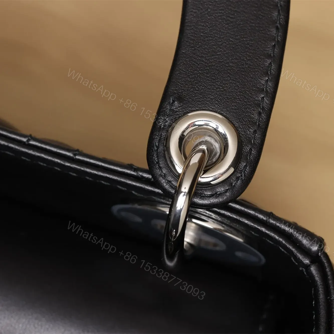 View 15 of 高仿Dior*Lady系列M0505M900黑色三格單肩包Mini免檢版