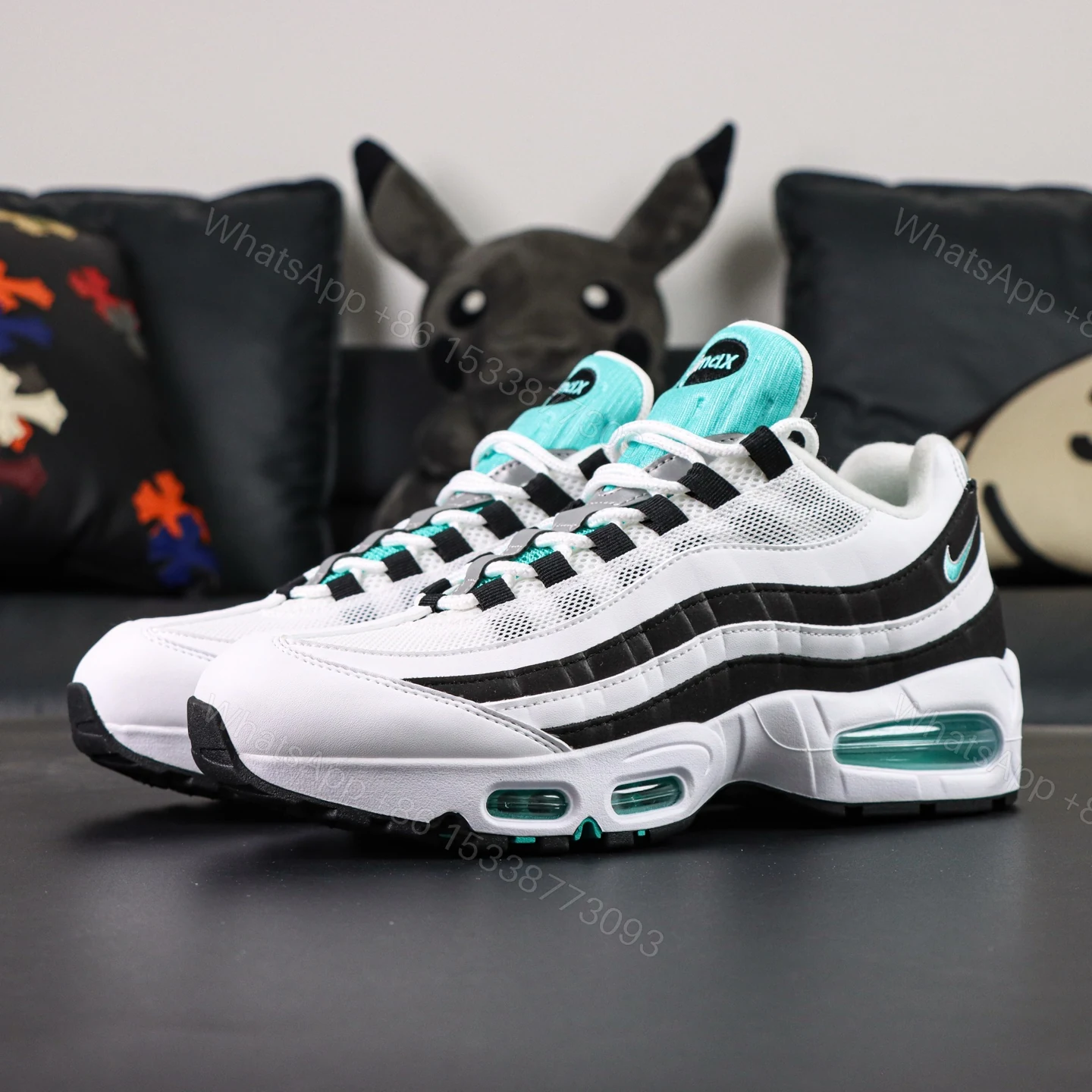 View 9 of Air Max 95 White Black Blue