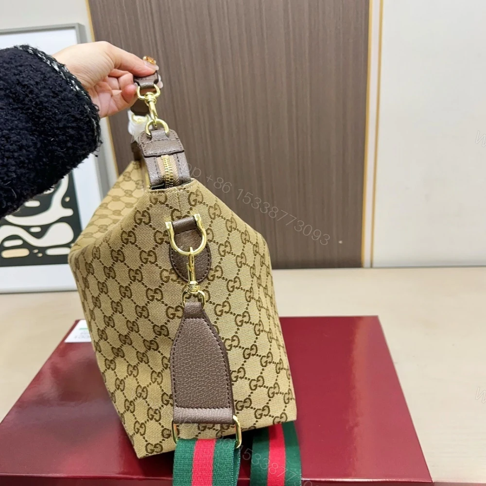 View 5 of Gucci Brera Medium Crossbody Bag Sand And Dark Brown 33Cm