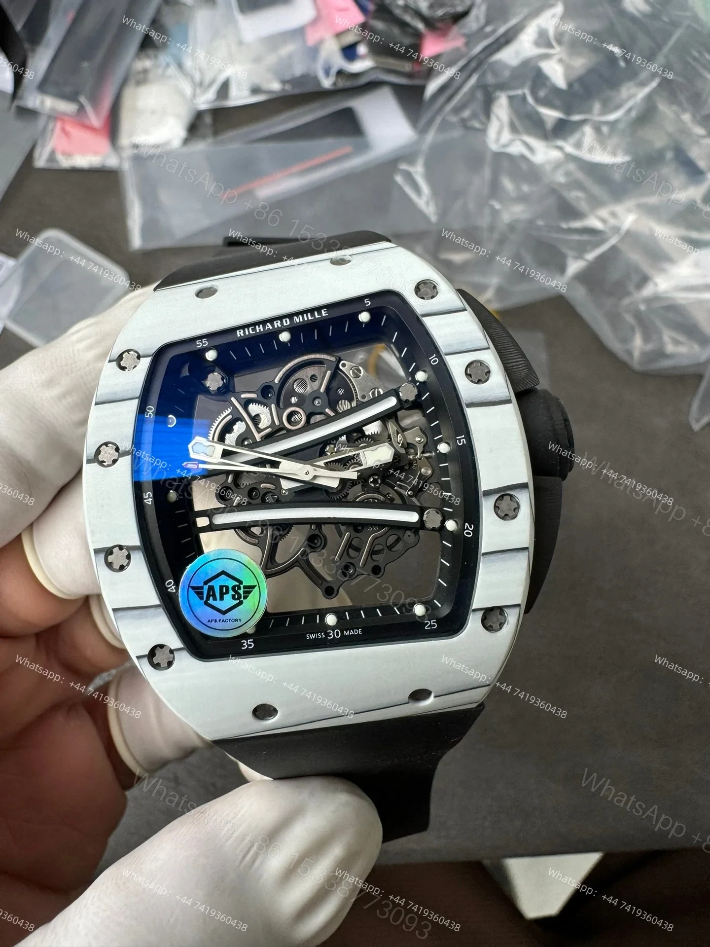 View 6 of Super Clone Richard Mille RM 67-02 Carbon TPT Skeleton Tourbillon 1:1 Replica Watch