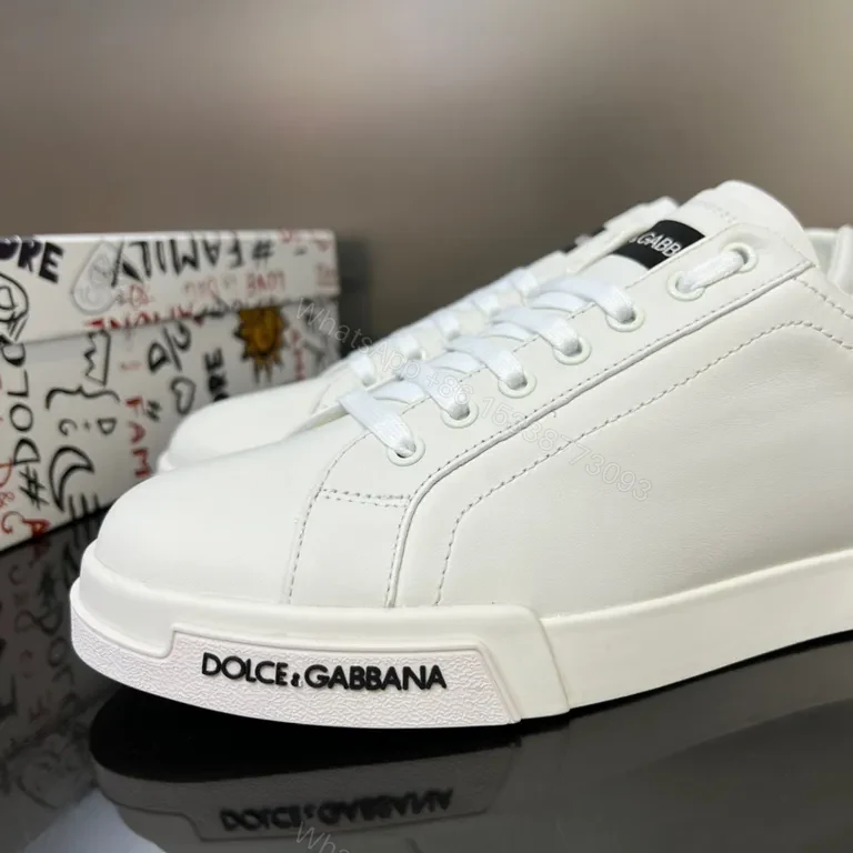 View 8 of Dolce & Gabbana White Leather Platform Sneakers: Luxury Comfort