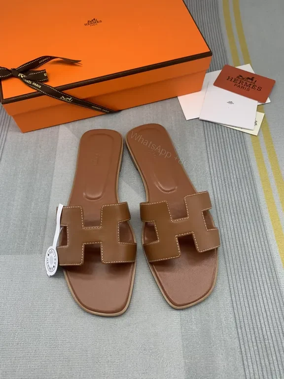 View 3 of Cognac Calfskin Oran Sandals â€“ Elegant All-Day Comfort