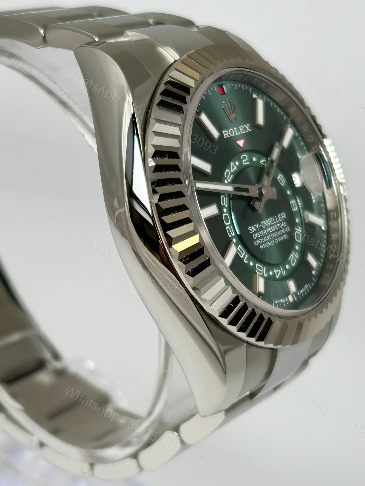 View 7 of Superclone Rolex Sky-Dweller Mint green Dial 336934 Oyster
