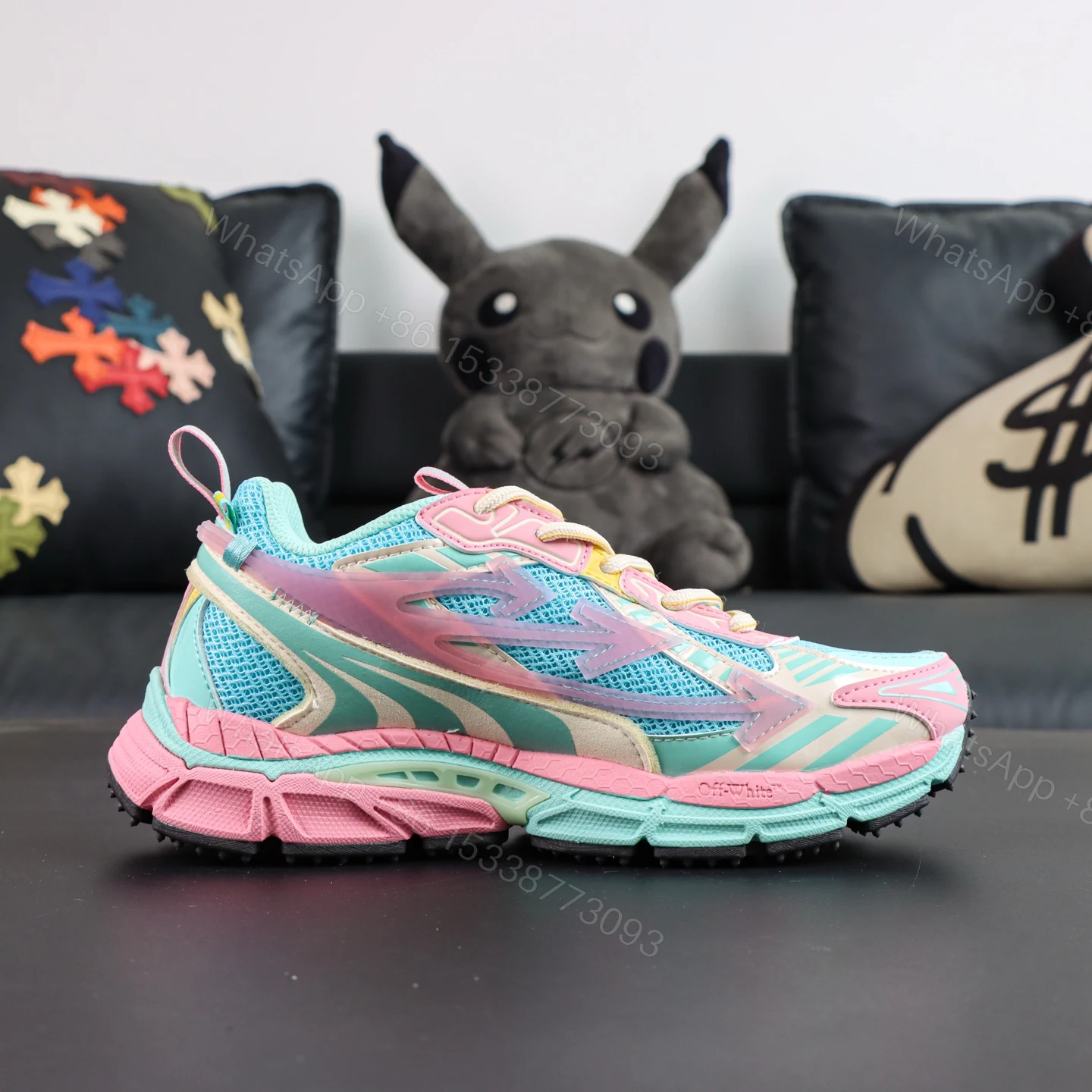 View 2 of Off White Be Right Back Pink Blue