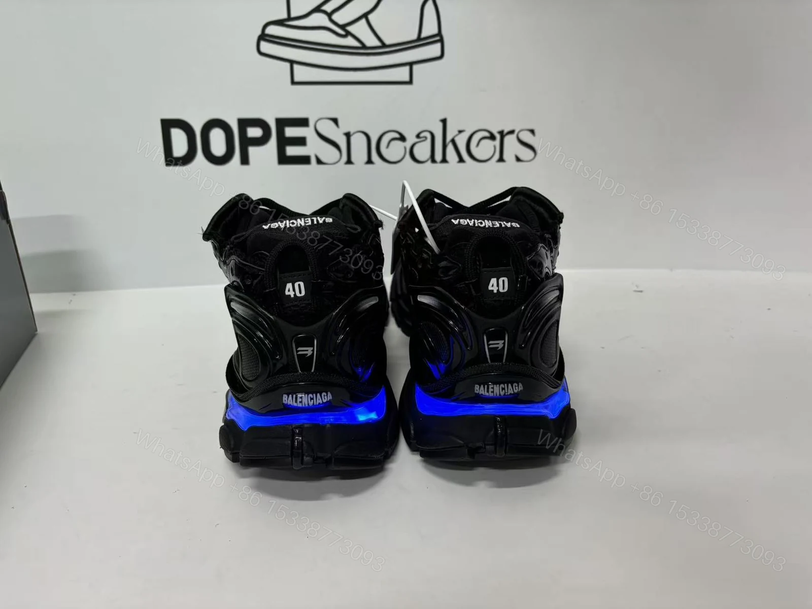 View 6 of Balenciaga RUNNER LED SNEAKER IN BLACK