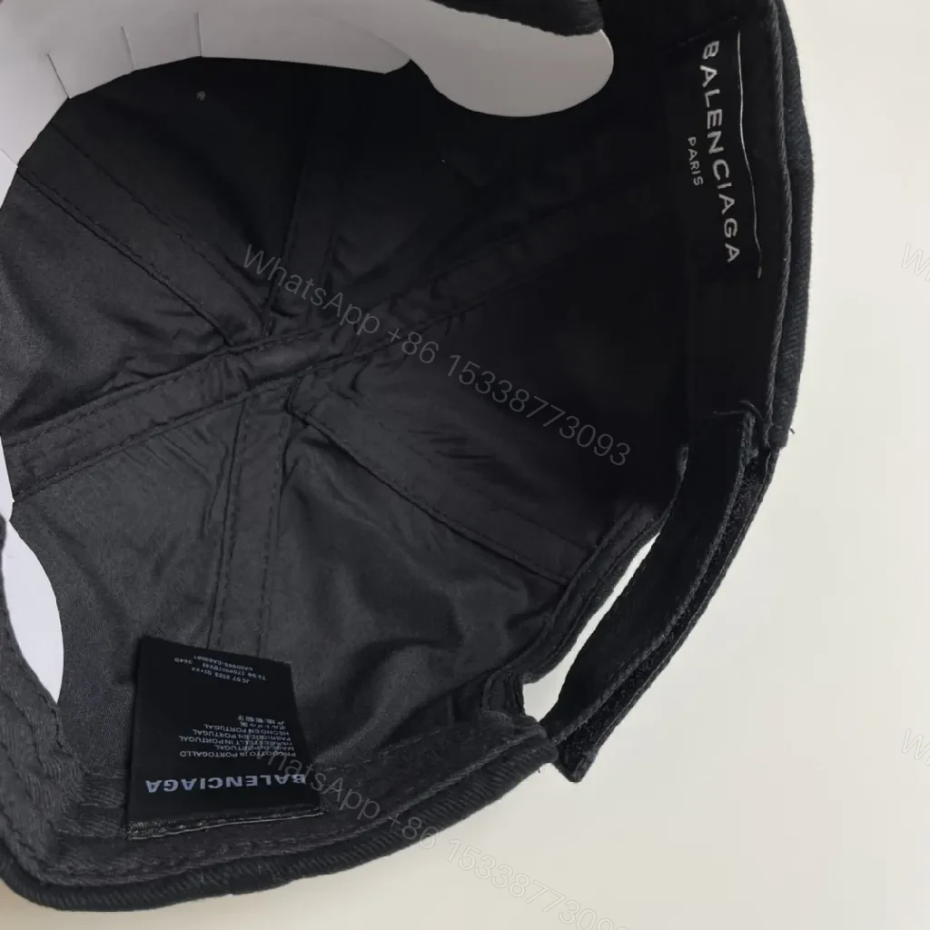 View 4 of Black Cap Black Cotton-Nylon Bold Balenciaga Branding Cap