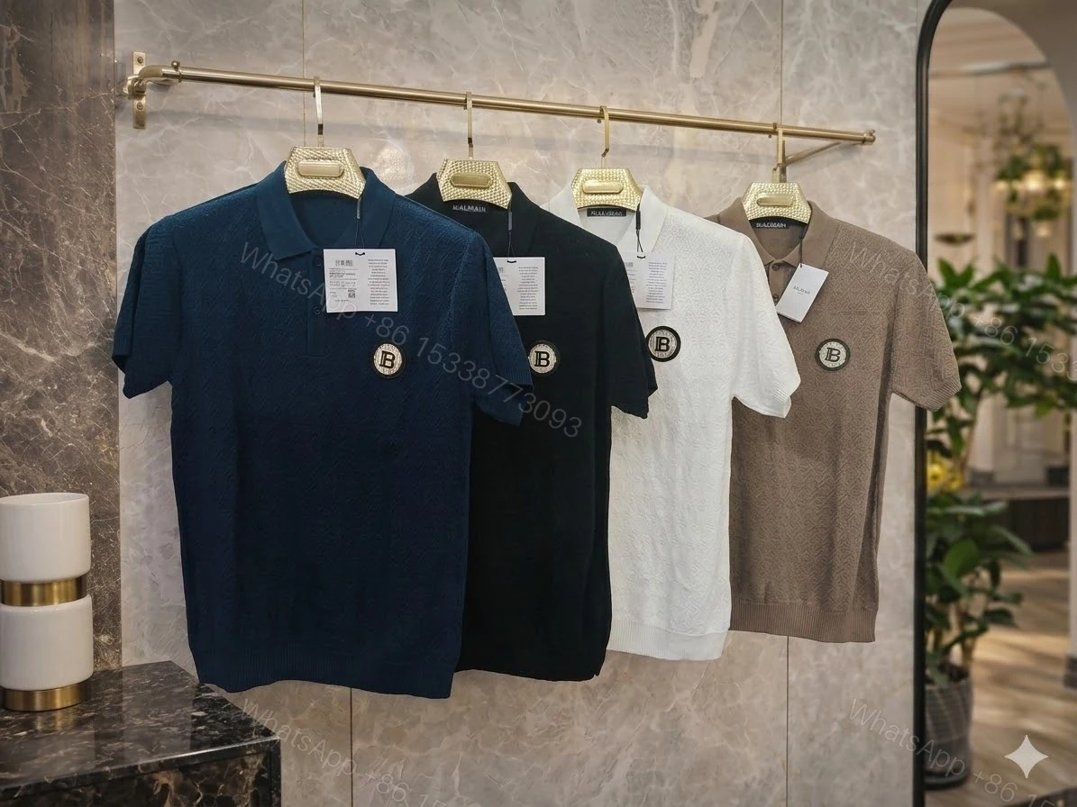 View 11 of FIRST COPY BALMAIN ORIGINAL SUMMER COLLAR POLO T-SHIRT