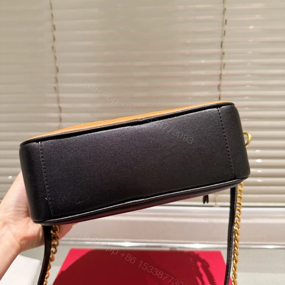 View 3 of VALENTINO GARAVANI VIVA SUPERSTAR NAPPA HANDBAG BLACK AND SPICE 6W0B0R73PTJ RFA