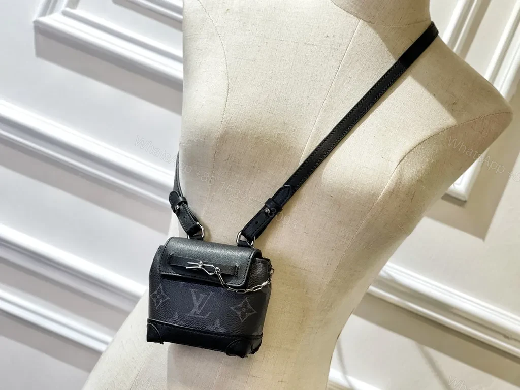 View 3 of Monogram Mini Bag: Compact Luxury Crossbody Bag with Chain