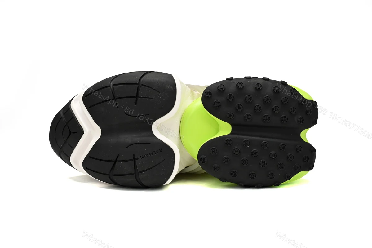 View 4 of BALMAIN Multikolor Buty sportowe Black white and green YM1VJ309