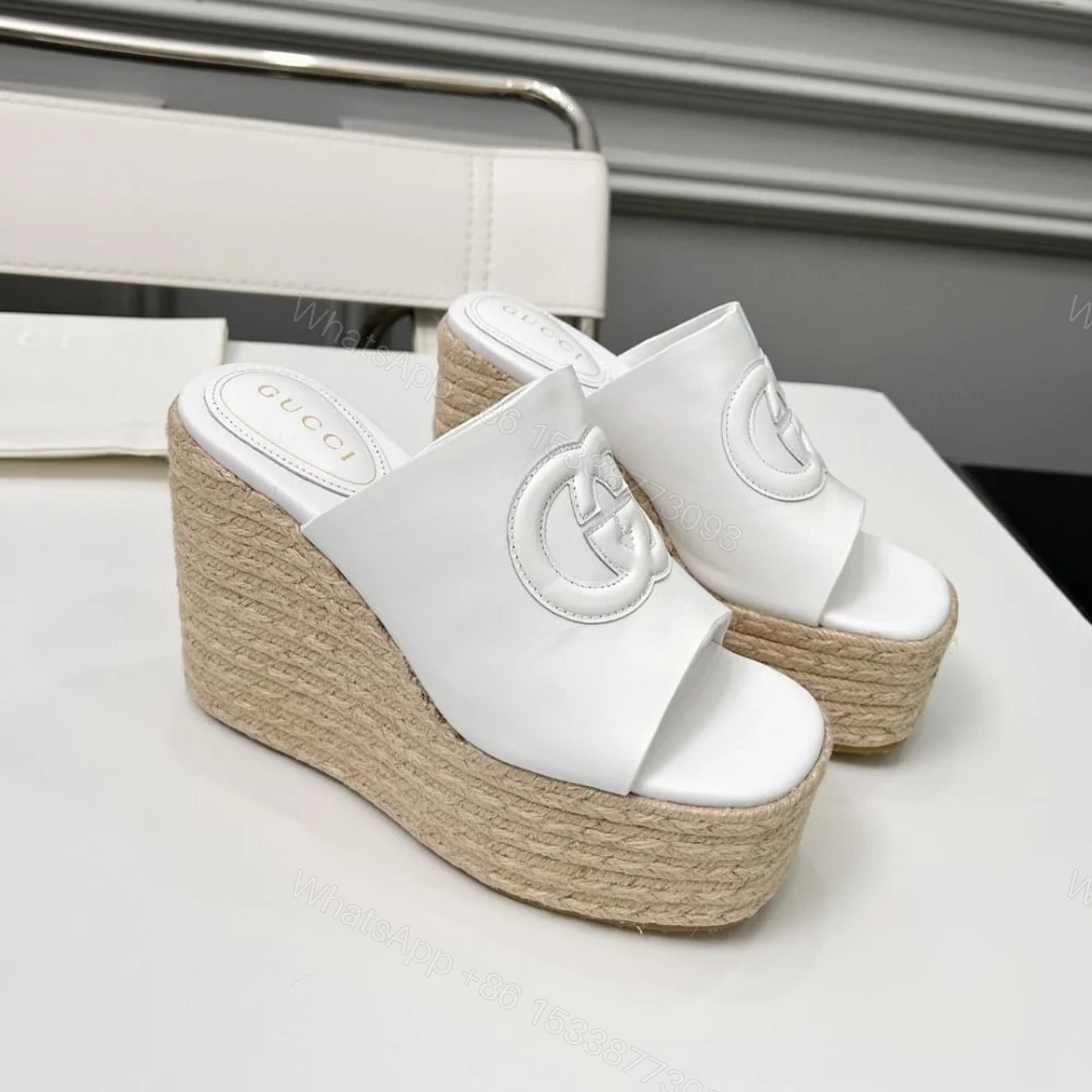 View 2 of GUCCI WOMEN’S INTERLOCKING G SANDAL WHITE
