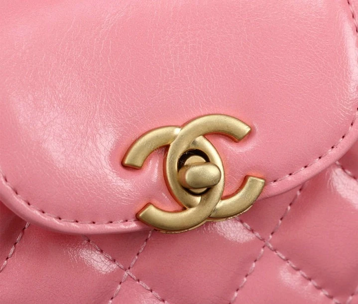 View 4 of Chanel Mini Kelly Shopping Tote Bag PL8XG37 – Pink